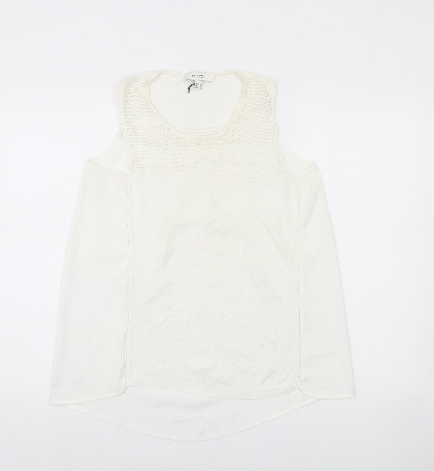 Ipekyol Women’s White Sleeveless Scoop Neck Tank Top S