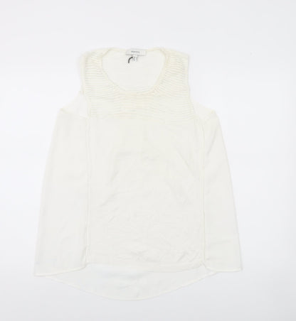 Ipekyol Women’s White Sleeveless Scoop Neck Tank Top S