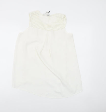 Ipekyol Women’s White Sleeveless Scoop Neck Tank Top S