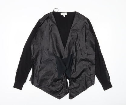 Coast Women’s Black Mid-Length Open Jacket Size M Regular