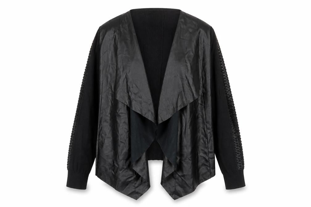 Coast Women’s Black Mid-Length Open Jacket Size M Regular