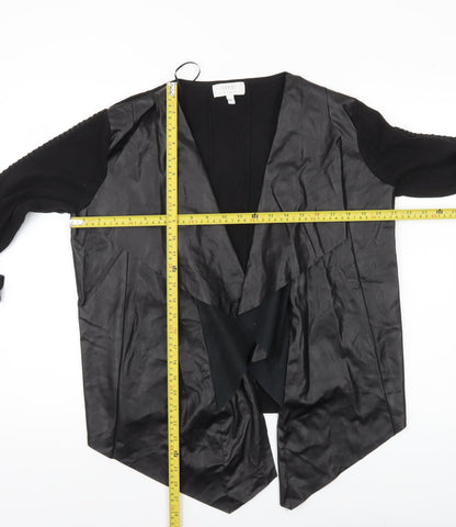 Coast Women’s Black Mid-Length Open Jacket Size M Regular