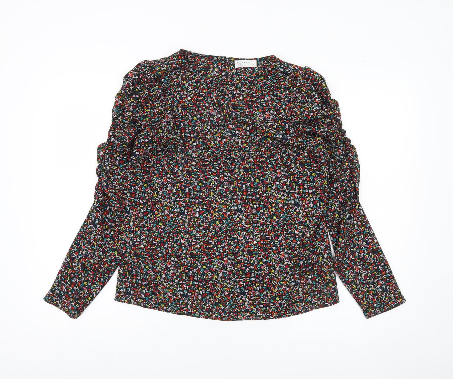 Papaya Women’s Multicoloured Floral Blouse Size 8 Long Sleeve Tunic