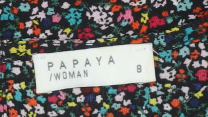 Papaya Women’s Multicoloured Floral Blouse Size 8 Long Sleeve Tunic