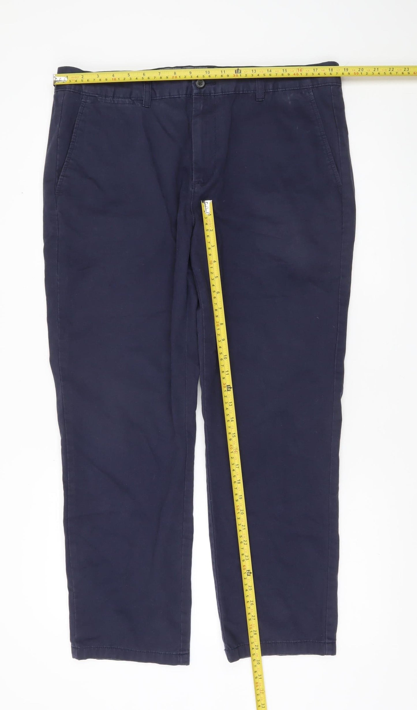 Mens UK Size L TU Regular Fit Chino Blue Trousers