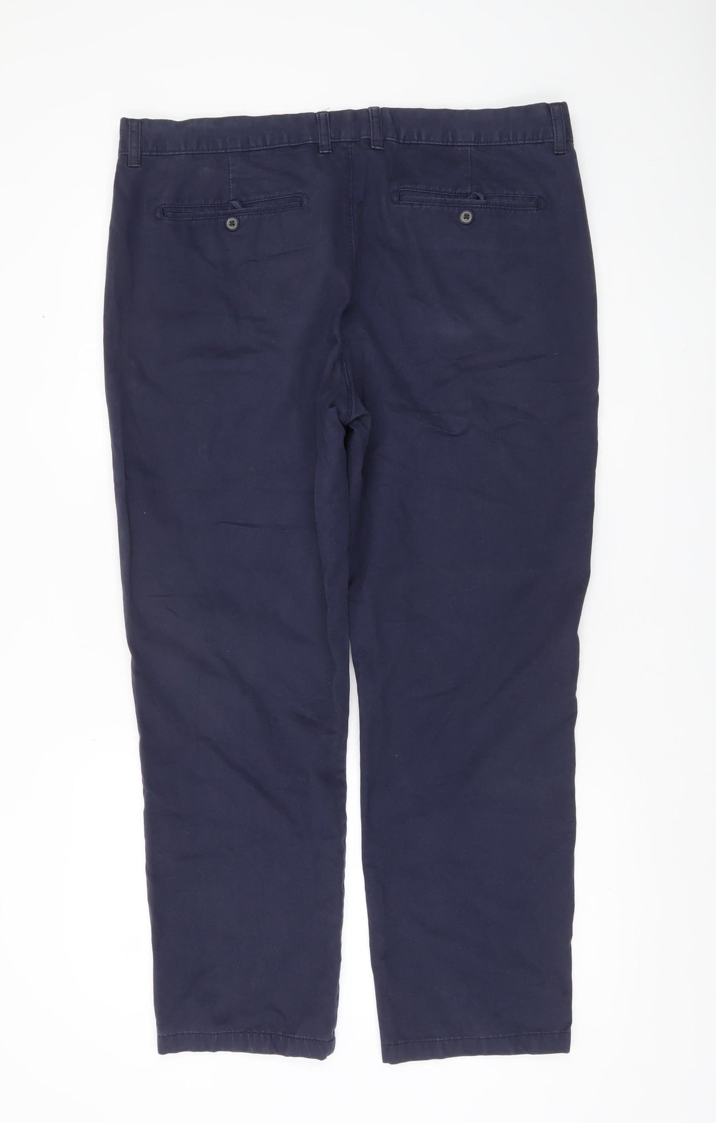 Mens UK Size L TU Regular Fit Chino Blue Trousers