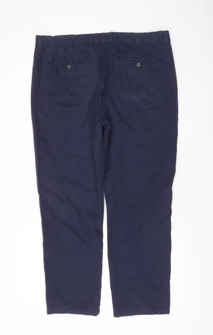 Mens UK Size L TU Regular Fit Chino Blue Trousers