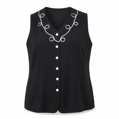 Premier Collection Womens Black Sleeveless Blouse Size 18 Workwear