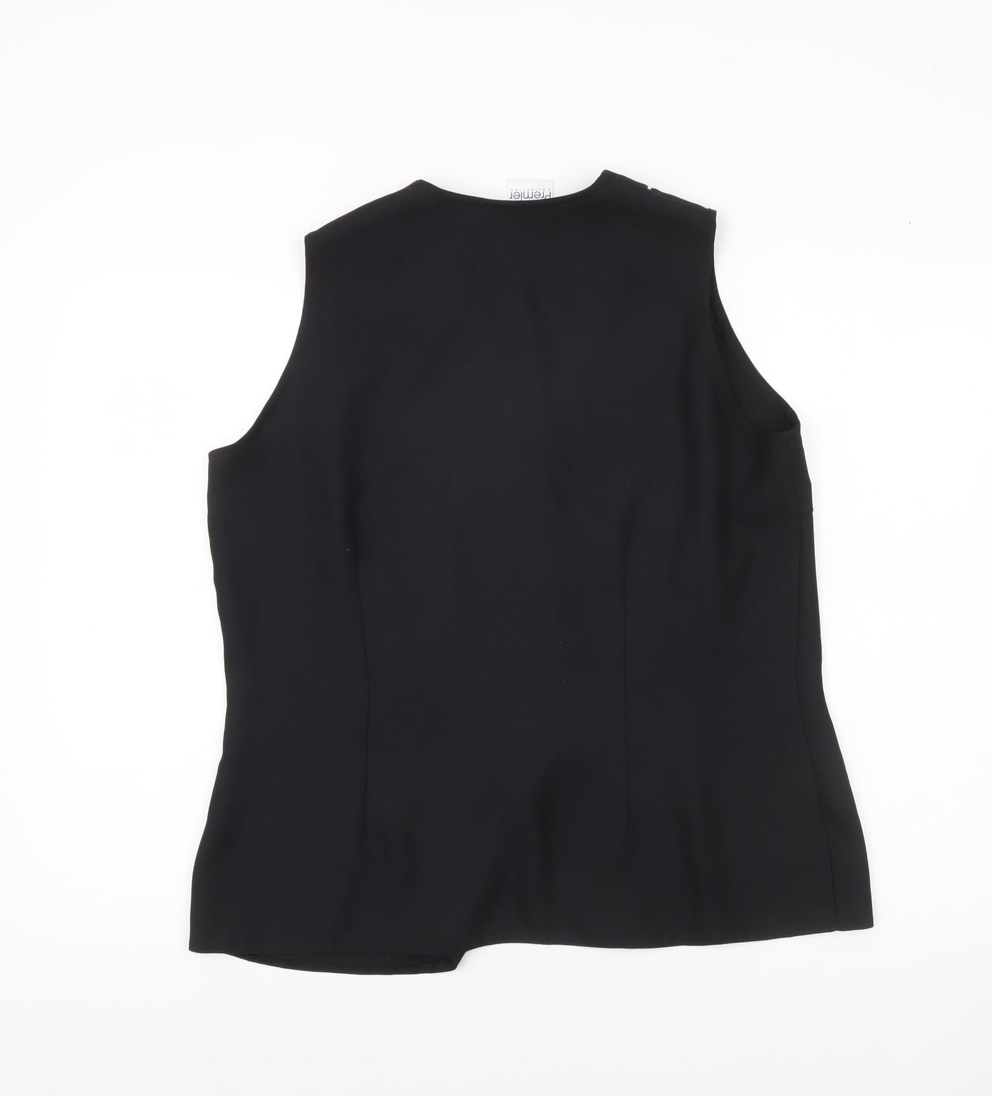 Premier Collection Womens Black Sleeveless Blouse Size 18 Workwear