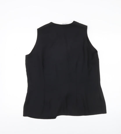 Premier Collection Womens Black Sleeveless Blouse Size 18 Workwear