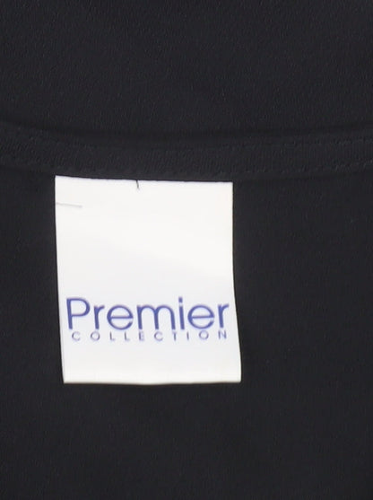 Premier Collection Womens Black Sleeveless Blouse Size 18 Workwear