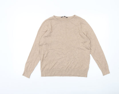 Peacocks Women’s Beige Crew Neck Pullover Jumper Size 10