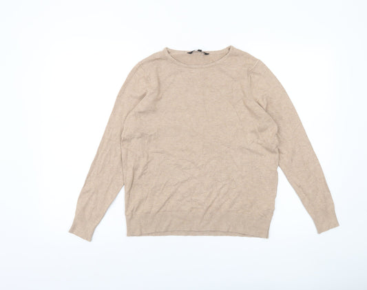 Peacocks Women’s Beige Crew Neck Pullover Jumper Size 10