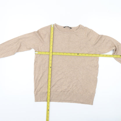Peacocks Women’s Beige Crew Neck Pullover Jumper Size 10