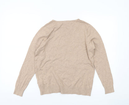 Peacocks Women’s Beige Crew Neck Pullover Jumper Size 10