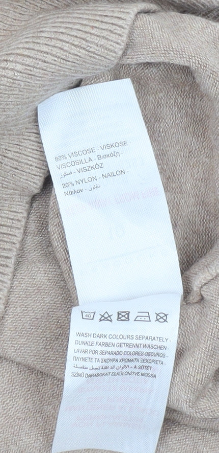 Peacocks Women’s Beige Crew Neck Pullover Jumper Size 10