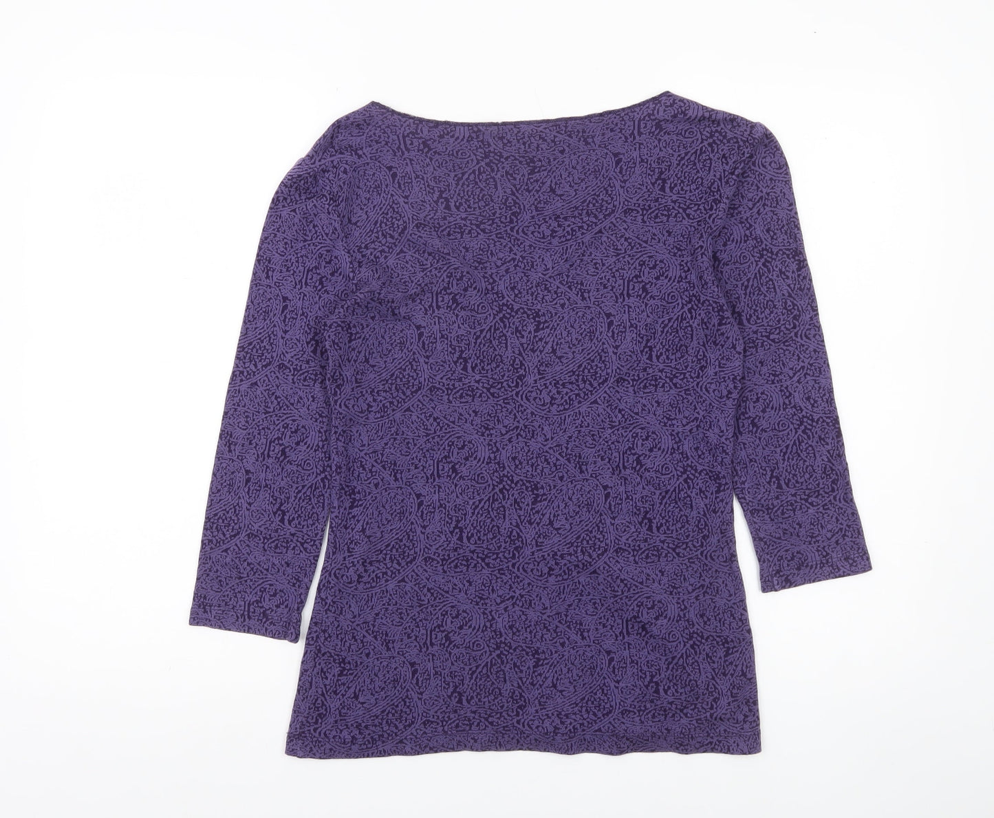Marks and Spencer Per Una Womens Purple Floral Tunic Blouse Size 10