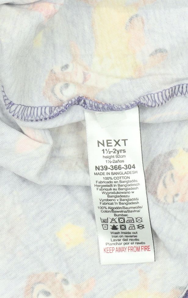 Next Girls Purple Disney Princess Skater Dress 18-24 Months Cotton
