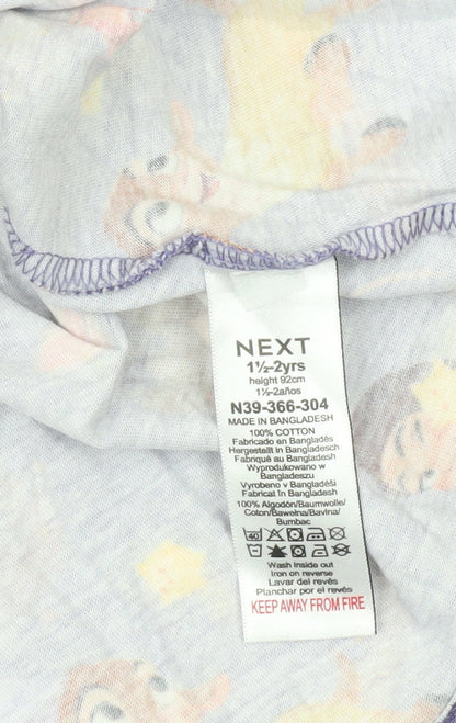 Next Girls Purple Disney Princess Skater Dress 18-24 Months Cotton