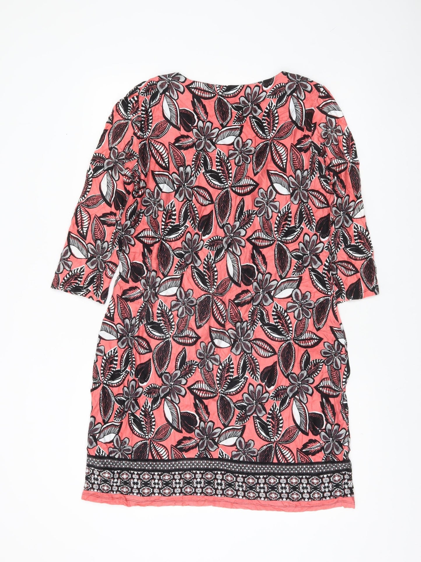 George Women’s Pink Floral Shift Dress Size 12 Knee Length