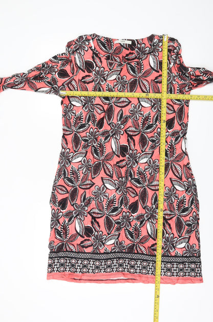 George Women’s Pink Floral Shift Dress Size 12 Knee Length