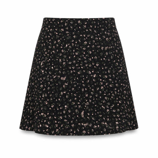 H&M Divided Womens Black Floral A-Line Skirt Size 6
