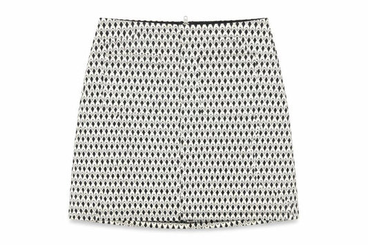 Miss Selfridge Womens Black Skirt UK 6 Geometric Stretch Knit