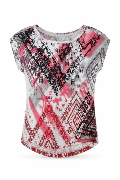 Womens UK Size XS GUESS Multicoloured Basic T-Shirt