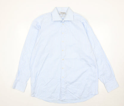 Austin Reed Men’s Blue Striped 16R Long Sleeve Cotton Shirt