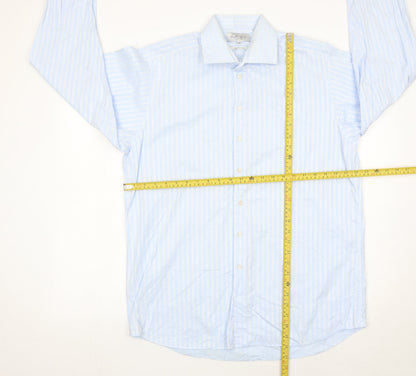 Austin Reed Men’s Blue Striped 16R Long Sleeve Cotton Shirt