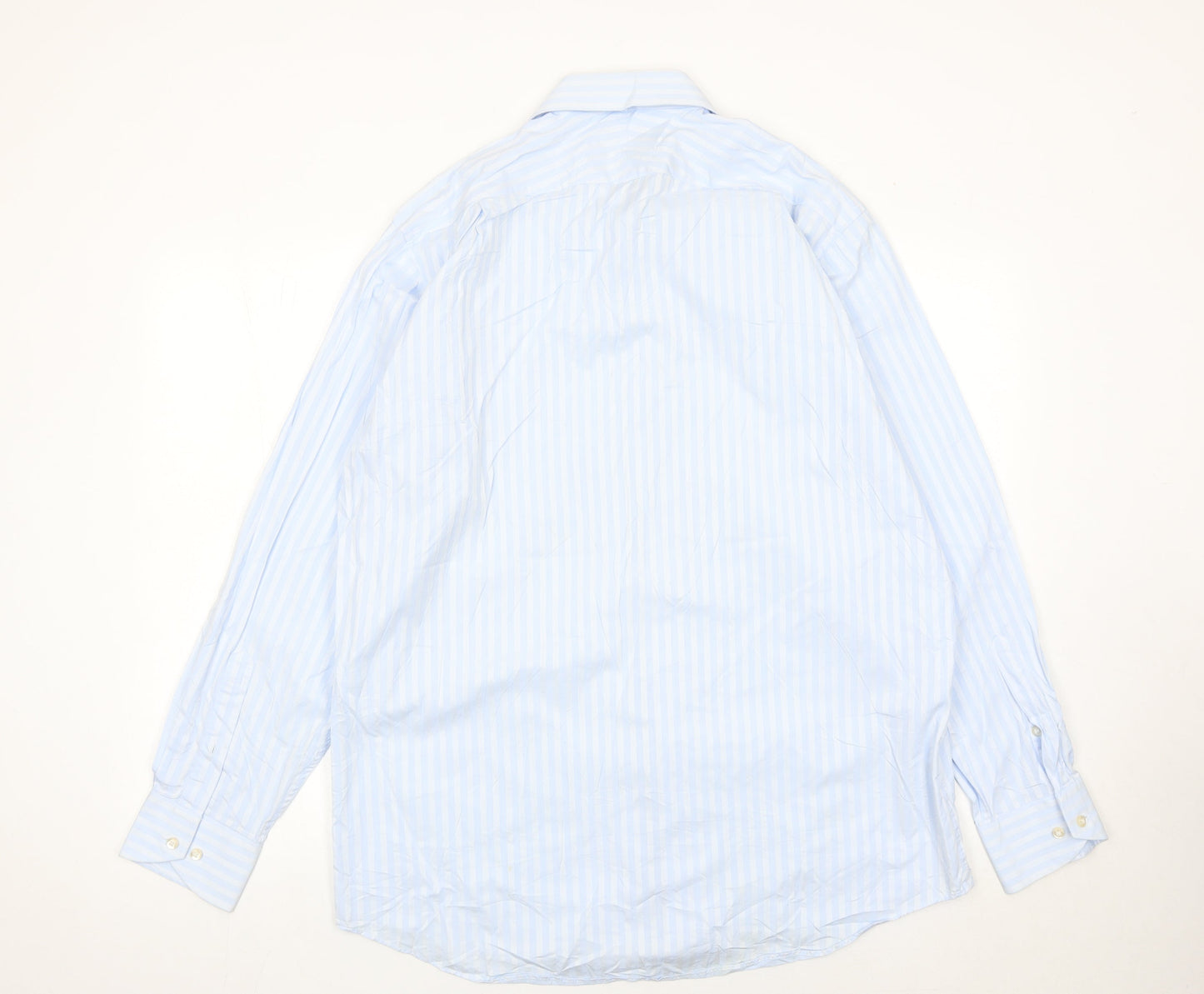 Austin Reed Men’s Blue Striped 16R Long Sleeve Cotton Shirt