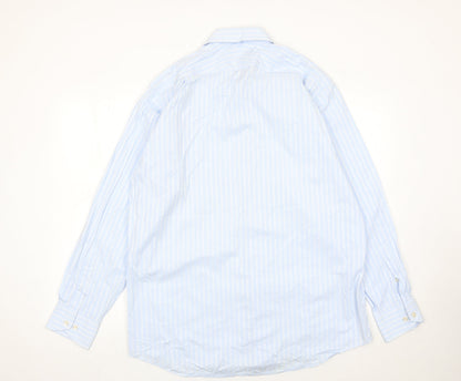 Austin Reed Men’s Blue Striped 16R Long Sleeve Cotton Shirt