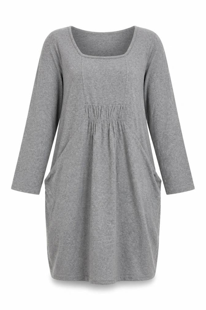 Marks and Spencer Women’s Grey Shift Dress Size 10 Square Neck