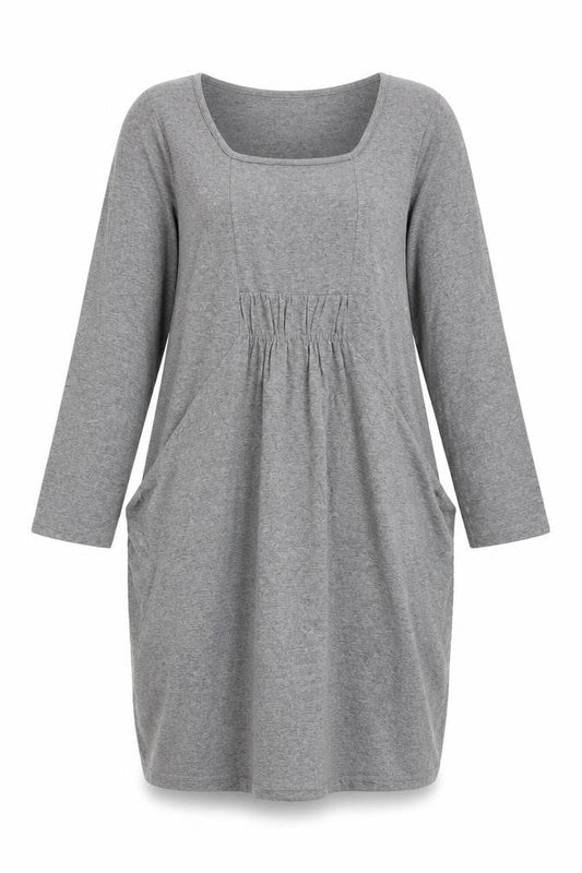 Marks and Spencer Women’s Grey Shift Dress Size 10 Square Neck