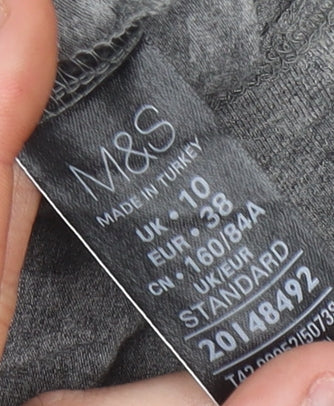 Marks and Spencer Women’s Grey Shift Dress Size 10 Square Neck