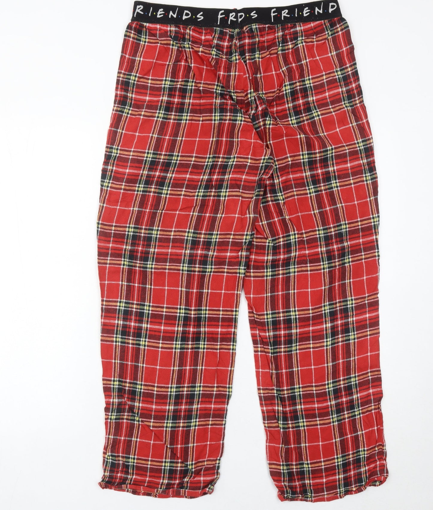 FRIENDS Womens Red Plaid Flannel Pyjama Pants Size 12-14