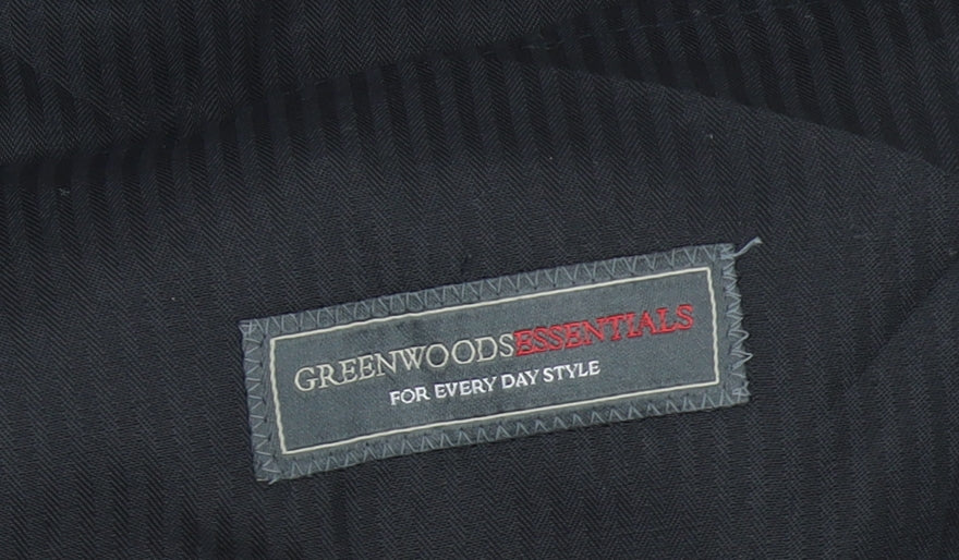 Greenwoods Essentials Men’s Blue Dress Pants Trousers 35W 35L Regular Fit