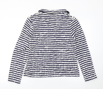 Cotswold Collections Women Blue White Striped Blazer Size 16