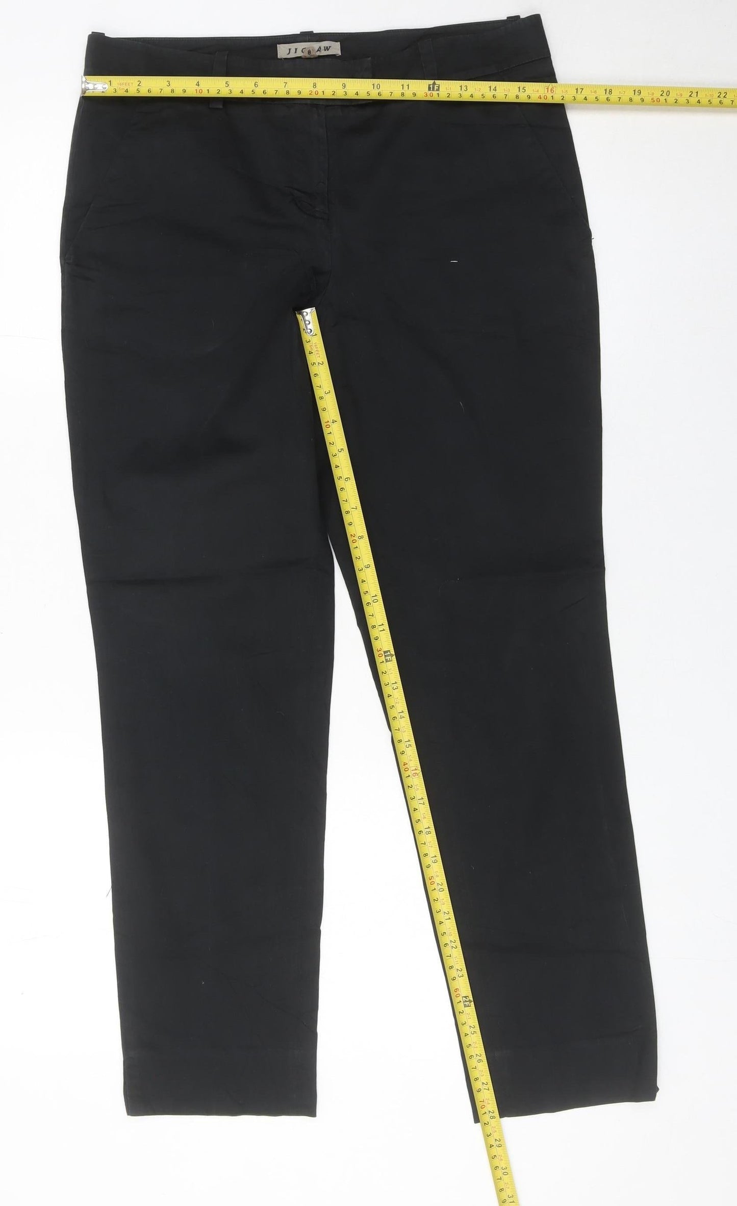 Jigsaw Women’s Black Slim Fit Chino Trousers Size 8