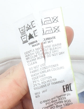 Marks and Spencer Men’s Beige Chino Trousers 34W 31L Cotton Blend