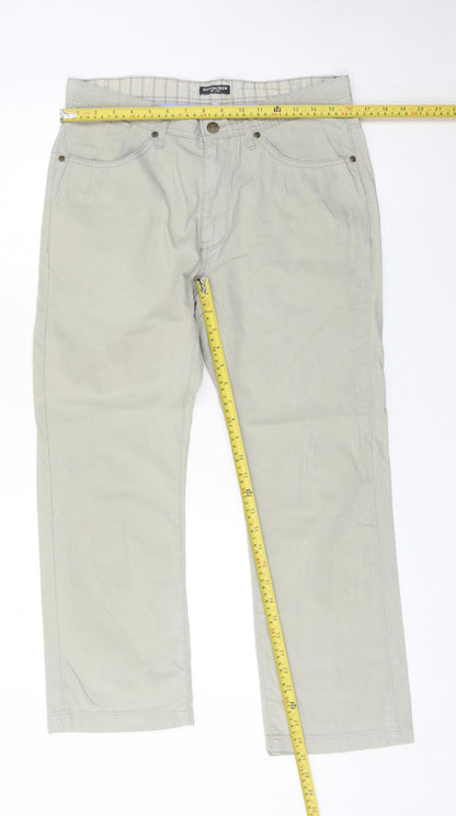 Boston Crew Men's Beige Chino Trousers 30W 31L Straight Fit