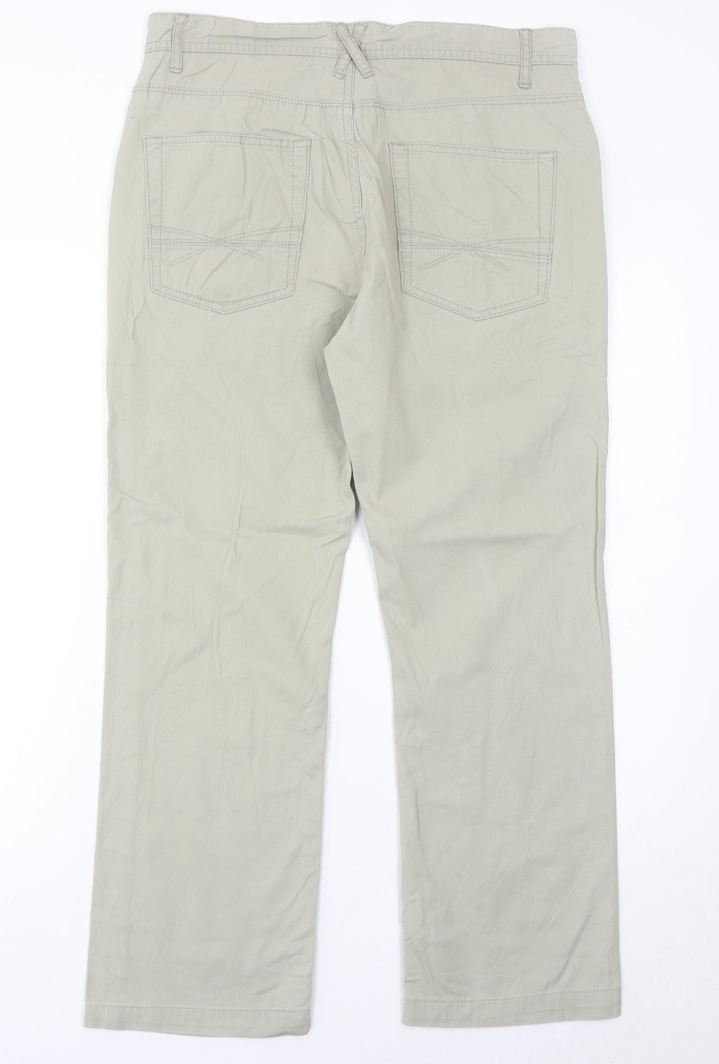 Boston Crew Men's Beige Chino Trousers 30W 31L Straight Fit