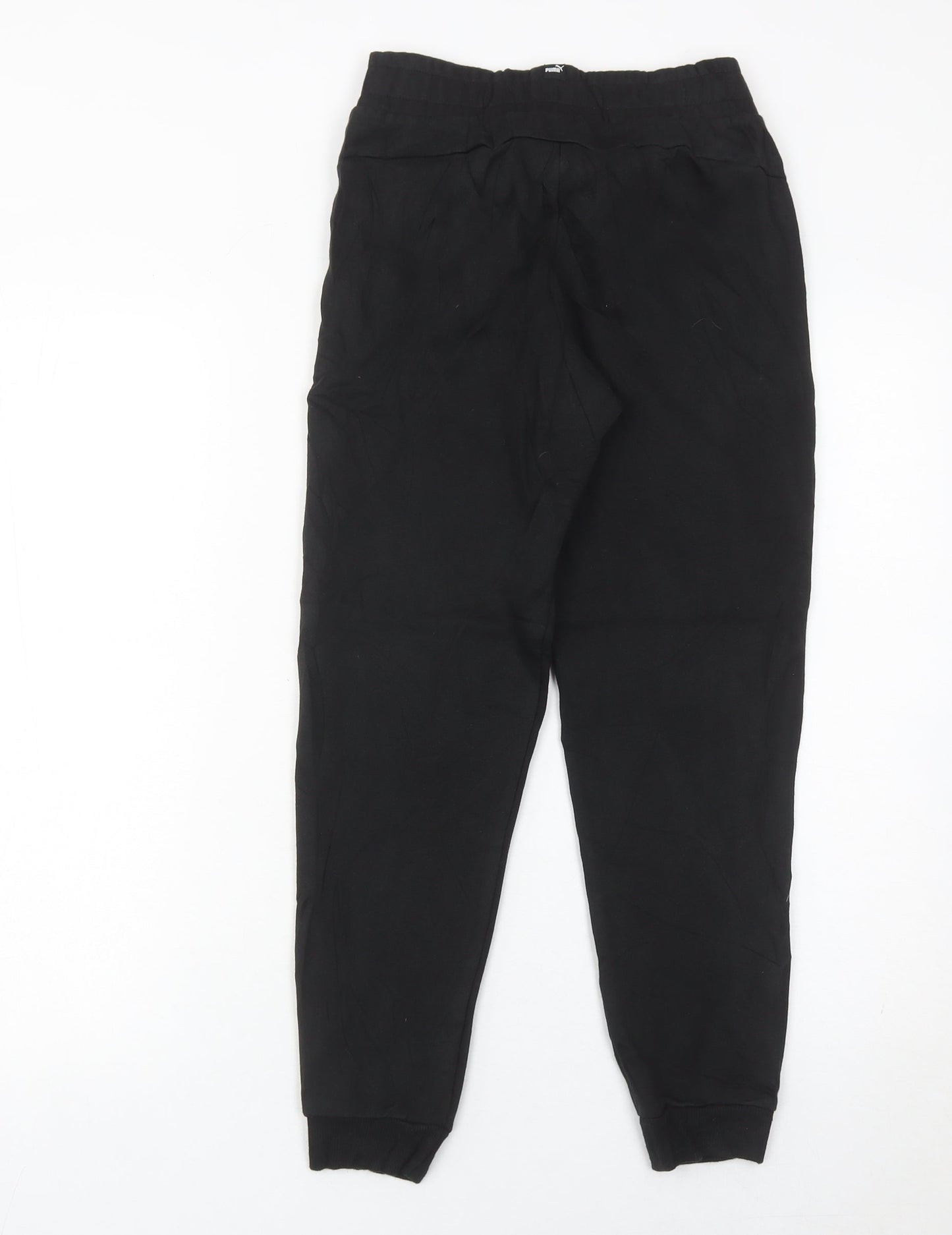 Puma Boys Black Jogger Sweatpants 11-12 Years Cotton Blend Sportswear