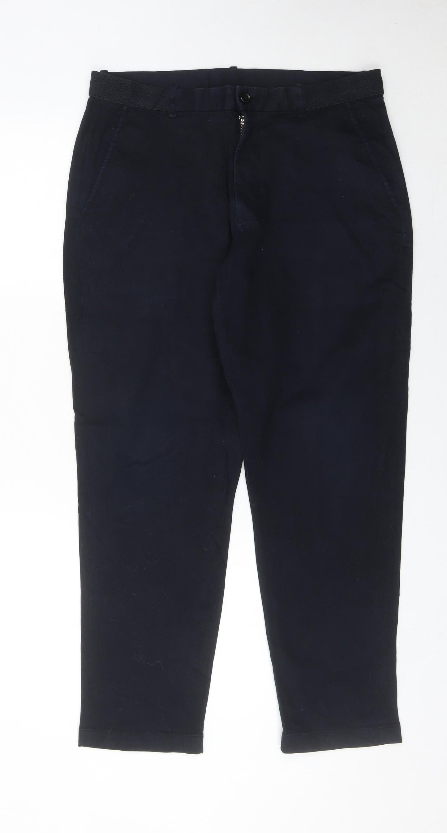 Mens UK Size M Uniqlo Slim Fit Chino Black Trousers