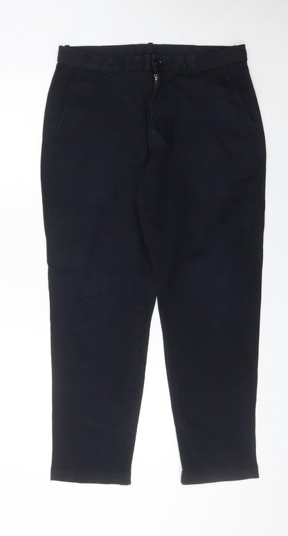 Mens UK Size M Uniqlo Slim Fit Chino Black Trousers