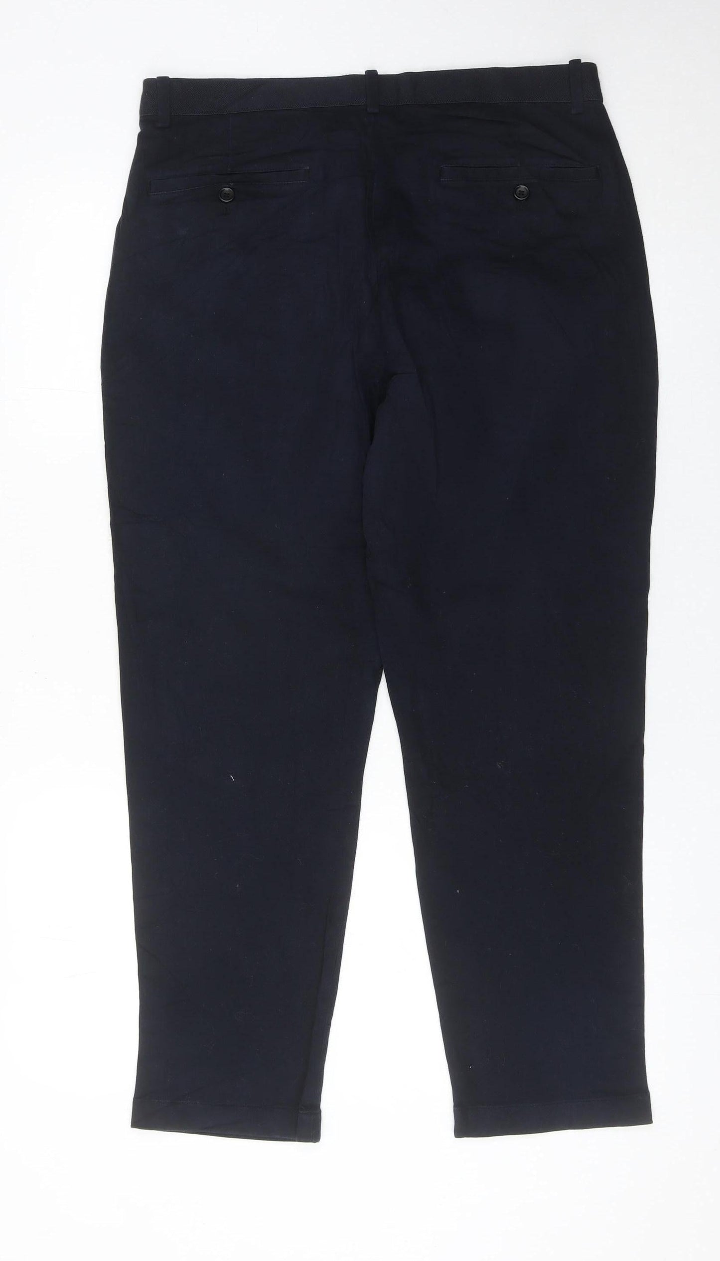 Mens UK Size M Uniqlo Slim Fit Chino Black Trousers