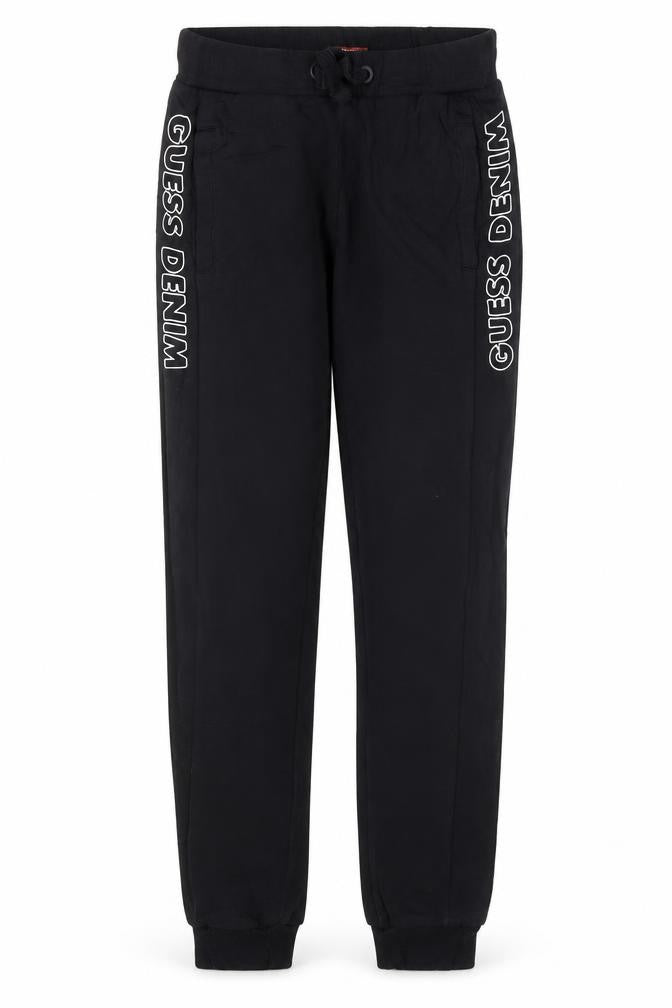 Boys UK Size 12 Years GUESS Regular Fit Jogger Black Trousers
