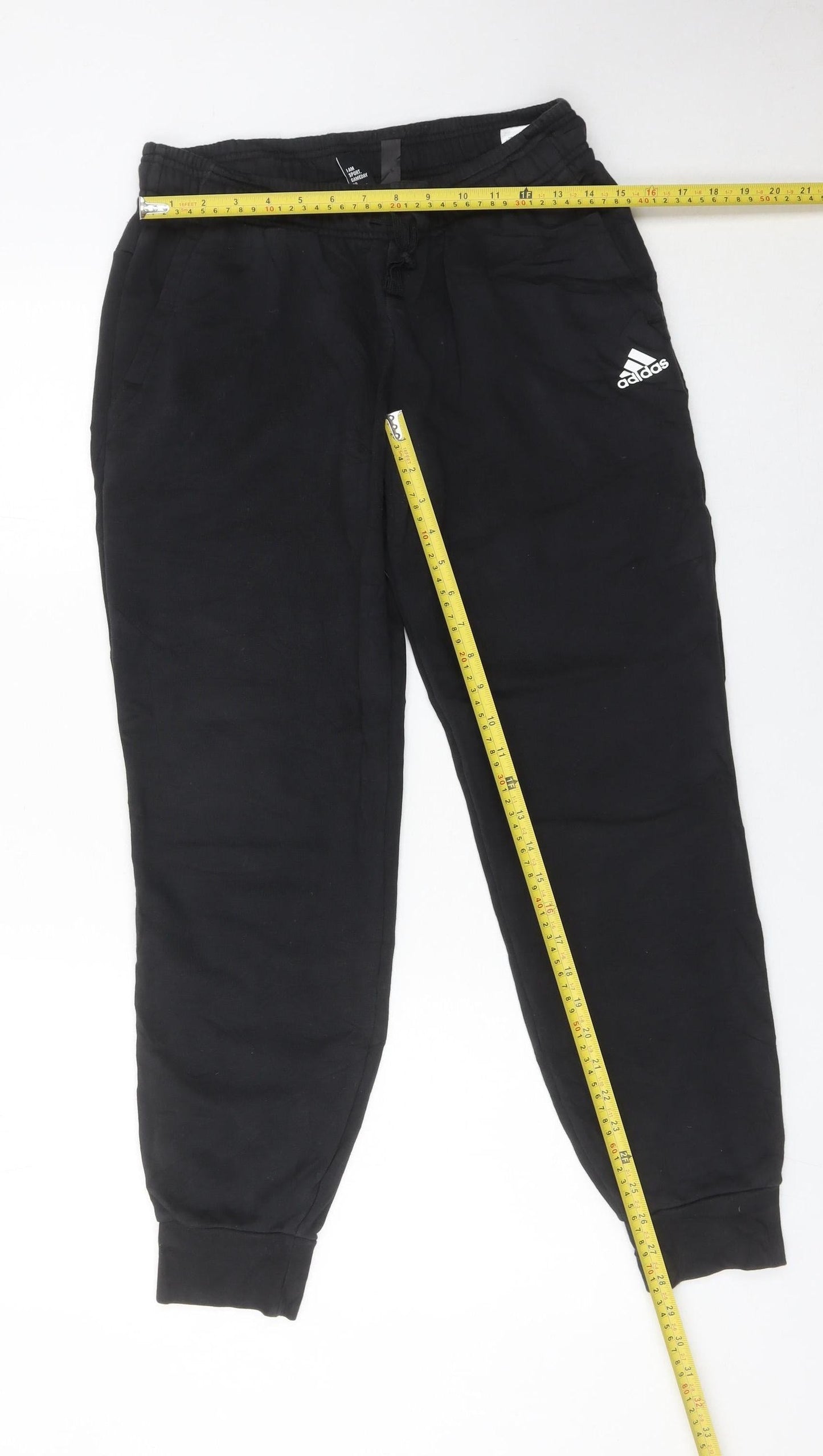 Womens UK Size 12-14 adidas Regular Fit Jogger Black Trousers