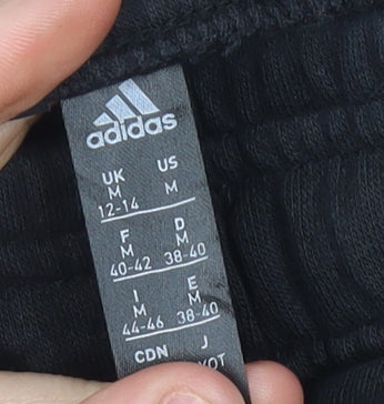 Womens UK Size 12-14 adidas Regular Fit Jogger Black Trousers