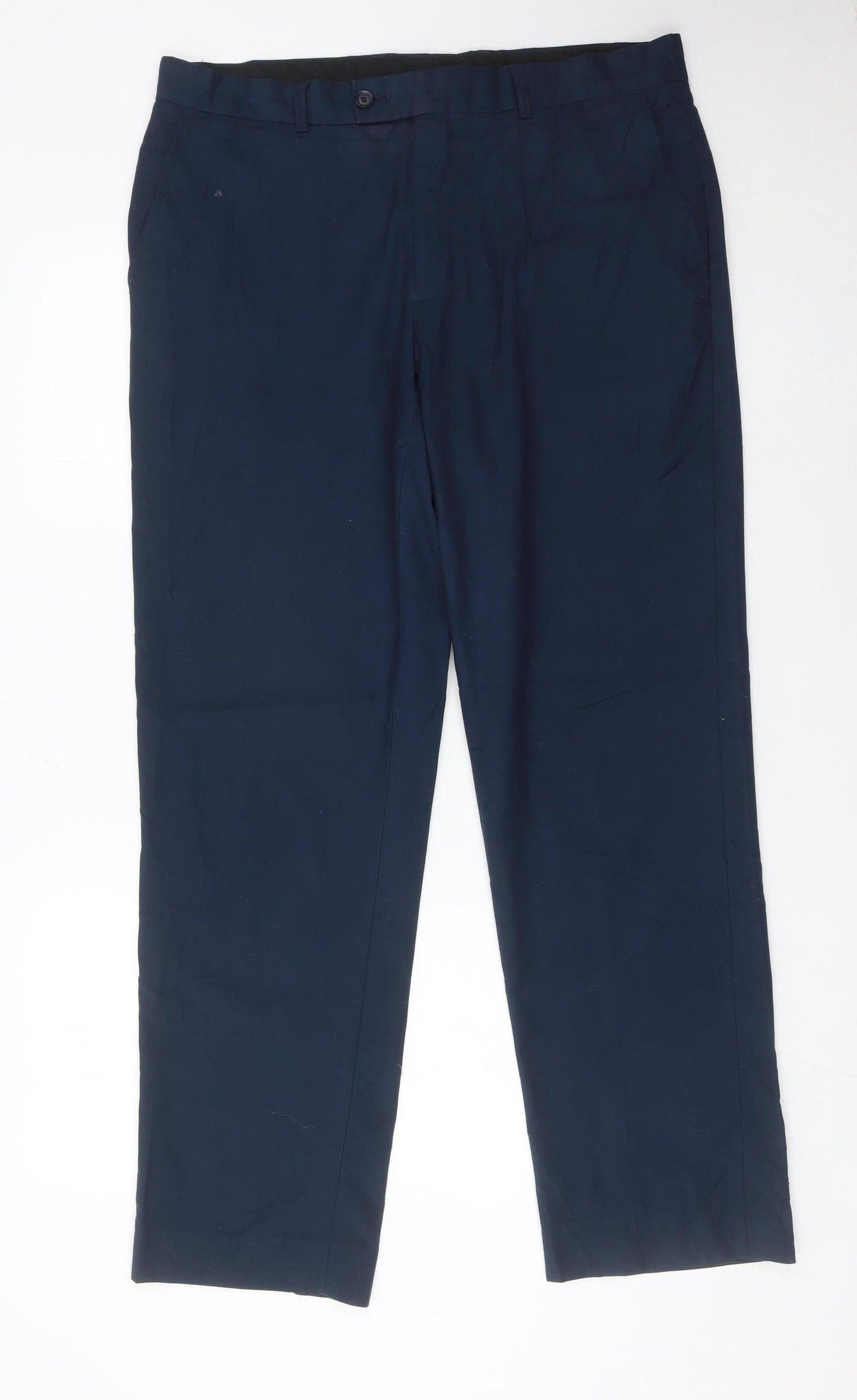 Tailor & Cutter Men’s Blue Regular Fit 36W 31L Dress Trousers